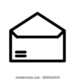 open mail icon or logo isolated sign symbol vector illustration - high quality black style vector icons
