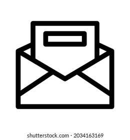 open mail icon or logo isolated sign symbol vector illustration - high quality black style vector icons
