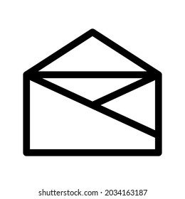 open mail icon or logo isolated sign symbol vector illustration - high quality black style vector icons
