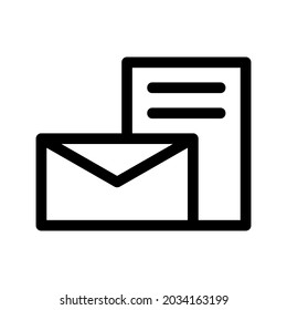 open mail icon or logo isolated sign symbol vector illustration - high quality black style vector icons
