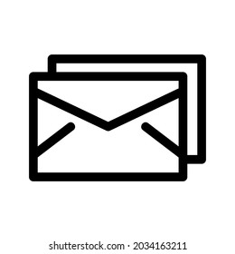 icono de correo abierto o logotipo símbolo de signo aislado ilustración vectorial - iconos vectoriales de estilo negro de alta calidad
