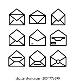 open mail icon or logo isolated sign symbol vector illustration - Collection of high quality black style vector icons
