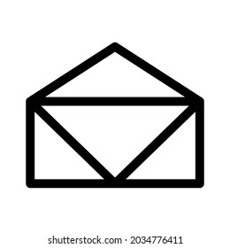 open mail icon or logo isolated sign symbol vector illustration - high quality black style vector icons
