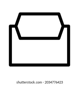 open mail icon or logo isolated sign symbol vector illustration - high quality black style vector icons
