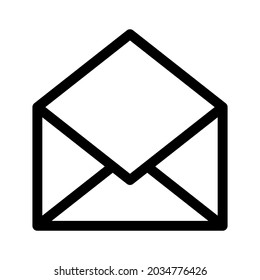 open mail icon or logo isolated sign symbol vector illustration - high quality black style vector icons
