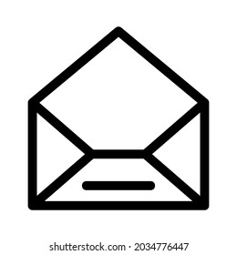 open mail icon or logo isolated sign symbol vector illustration - high quality black style vector icons
