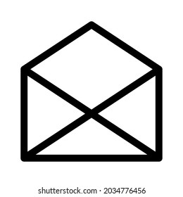 open mail icon or logo isolated sign symbol vector illustration - high quality black style vector icons

