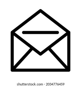 open mail icon or logo isolated sign symbol vector illustration - high quality black style vector icons
