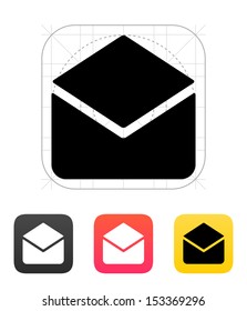 Open mail icon on white background. Envelope signs for web and applications. Vector illustration.