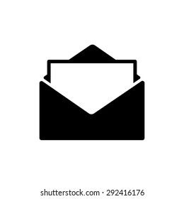 Open mail icon. One of set web icons