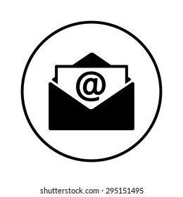 Open mail icon. One of set web icons