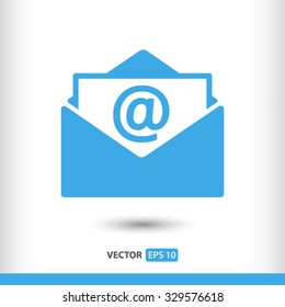 Open mail icon. One of set web icons