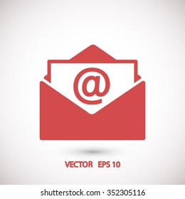 Open mail icon. One of set web icons