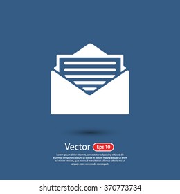 Open mail icon. One of set web icons