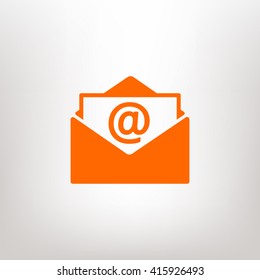 Open mail icon. One of set web icons