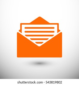 Open mail icon. One of set web icons