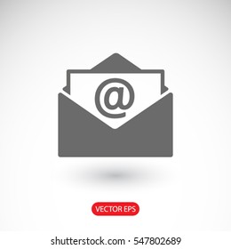 Open mail icon. One of set web icons