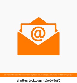 Open mail icon. One of set web icons