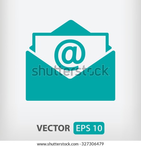 Open mail icon. One of set web icons