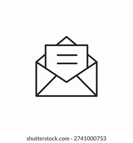 open mail icon sign vector