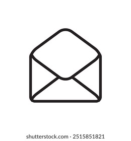 open mail icon vector design illustration