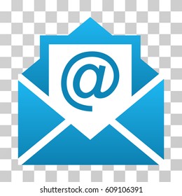 Open Mail icon. Vector illustration style is flat iconic symbol with gradients, transparent background. Designed for web and software interfaces.