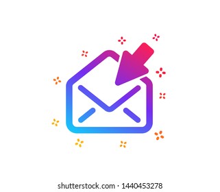 Open Mail icon. View Message correspondence sign. E-mail symbol. Dynamic shapes. Gradient design open Mail icon. Classic style. Vector