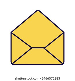 icono de correo abierto con fondo blanco Vector ilustración de stock