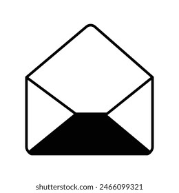 icono de correo abierto con fondo blanco Vector ilustración de stock