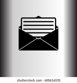 Open mail letter icon, vector illustration