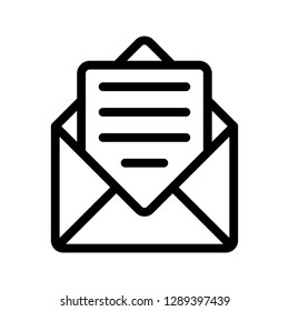 open mail line icon