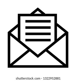 open mail line icon