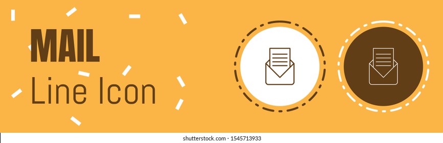 Open Mail Line icon. Useful Graphic elements for All Kinds of Designing Work.