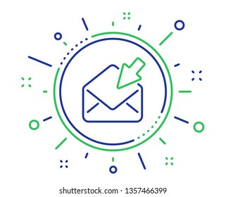 Open Mail line icon. View Message correspondence sign. E-mail symbol. Quality design elements. Technology open Mail button. Editable stroke. Vector