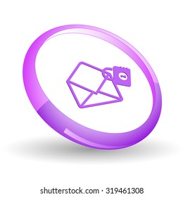 open mail with lock. Vector icon.