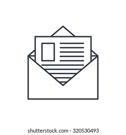 Open mail outline icon 