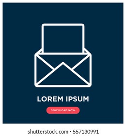 Open mail vector icon
