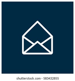 Open mail vector icon