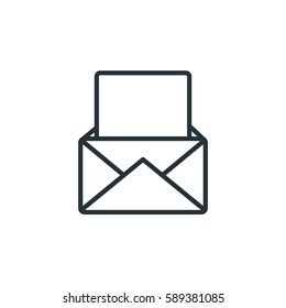 Open mail vector icon