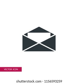 open mail vector icon illustration 