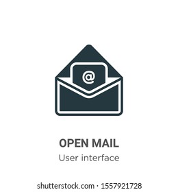 Open mail vector icon on white background. Flat vector open mail icon symbol sign from modern user interface collection for mobile concept and web apps design.