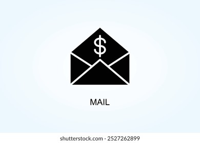 Abrir Ilustração De Símbolo De Vetor De Email Ou De Sinal De Logotipo
