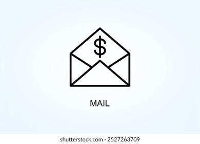 Open Mail Vector Or Logo Sign Symbol Illustration