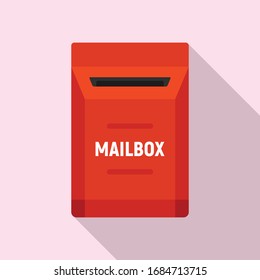 Open mailbox icon. Flat illustration of open mailbox vector icon for web design