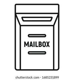 Abrir icono de buzón. Icono de vector de buzón abierto para diseño web aislado en fondo blanco