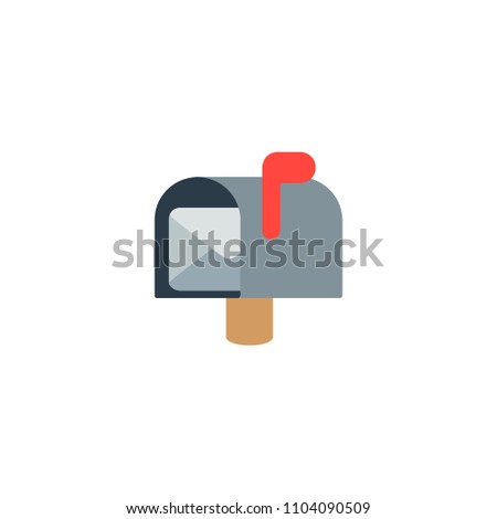 Open Mailbox with Raised Flag