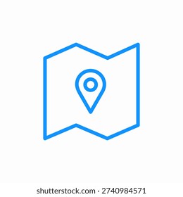open map pin icon sign vector
