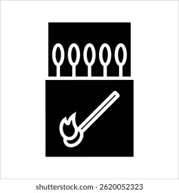 Open matchbox with matchsticks line icon. linear style sign for mobile concept and web design. Matches and Matchbox outline vector icon. Symbols, logo illustrations. Vector graphics