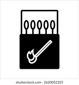 Open matchbox with matchsticks line icon. linear style sign for mobile concept and web design. Matches and Matchbox outline vector icon. Symbols, logo illustrations. Vector graphics