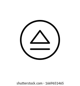 open media icon vector. perfect for multimedia player interface button and any purposes